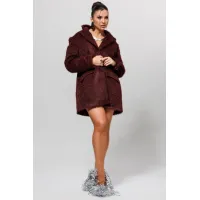 Пальто Mislana 1148 бордовый