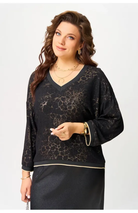 Кофта Fita 20721 Ираида черно-золотистый