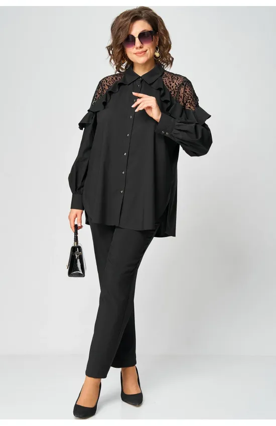 Блузка Eva Grant 7174-1 черный Блузка Eva Grant 7174-1 черный