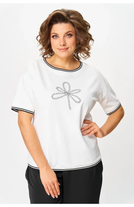 Блузка Rumoda 2261 молочный_черный