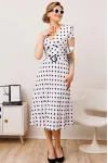 Платье Мода-Юрс 2690 белый_горох