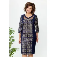 Платье Moda-Versal 1549 тёмно-синий