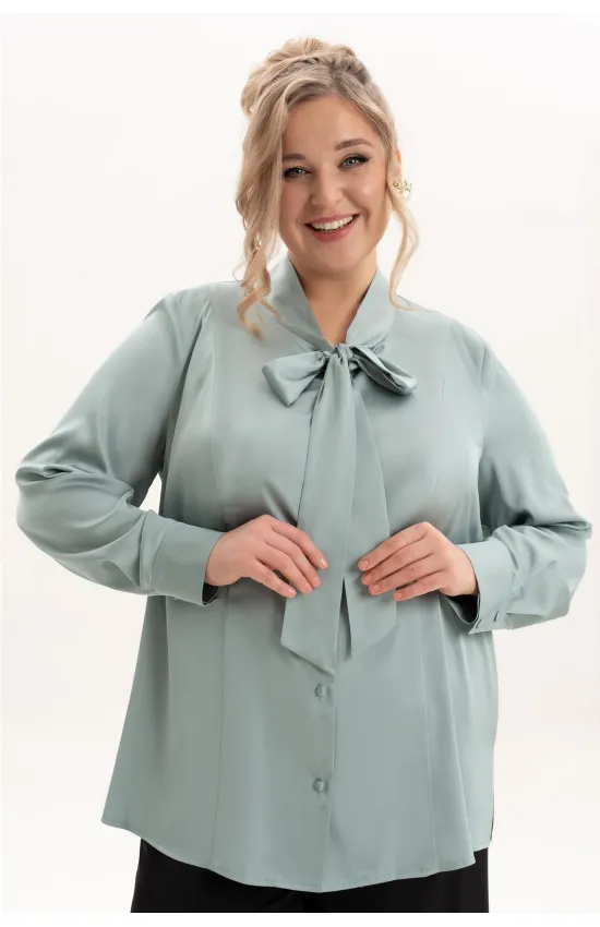 Блузка Algranda 4087-2 Серо-голубой