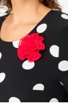 Платье Дали 3722 чёрное в горох