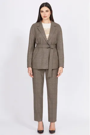 Пиджак Bazalini 4922 бежевая клетка