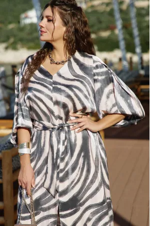 Платье Vittoria Queen 29103 серо-розовый