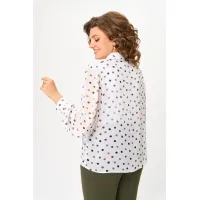 Блузка Дали 7011.1 белый в горох