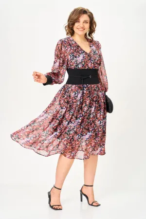 Платье Орхидея Люкс 1672 Цветочный принт