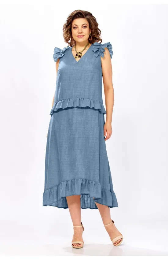 Платье Mira Fashion 5695-2 приглушенно-синий