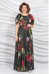 Платье Mira Fashion 5331 цветы на черном