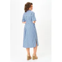 Платье Орхидея Люкс 1540 Синий, белый