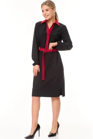 Платье Talia Fashion 414 черный+красный