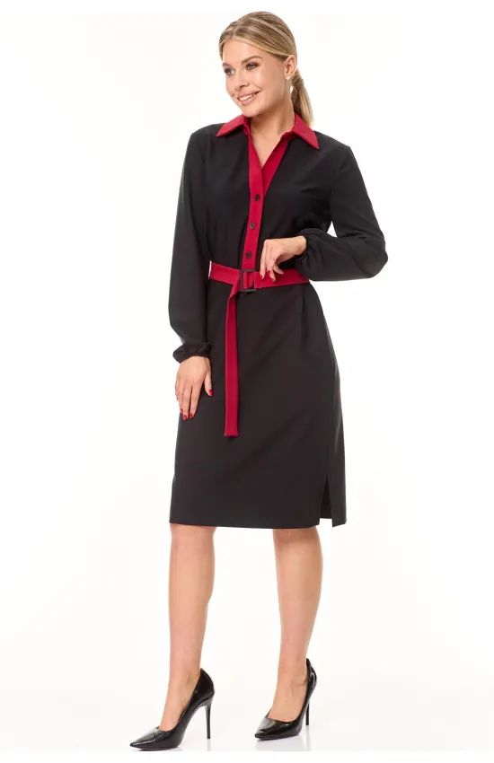 Платье Talia Fashion 414 черный+красный