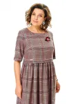Платье Michel Chic 2132-2 брусничный, клетка Платье Michel Chic 2132-2 брусничный, клетка