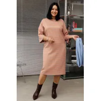 Платье Anastasia 1188-2 гусиная лапка (оранжево-голубой) Платье Anastasia 1188-2 гусиная лапка (оранжево-голубой)