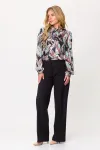 Блузка Talia Fashion 422 бирюза+черный