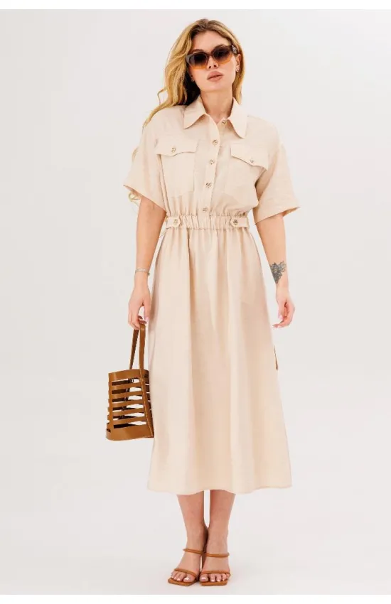 Платье Faufilure С1779 бежевый