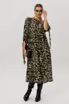 Платье Anelli 1733 Зеленый леопард