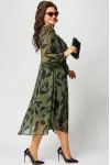 Платье Eva Grant 7122A принт олива Платье Eva Grant 7122A принт олива