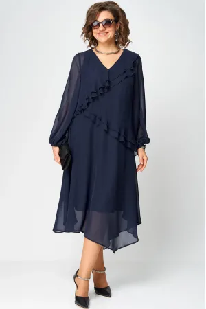 Платье Eva Grant 7122B темно-синий