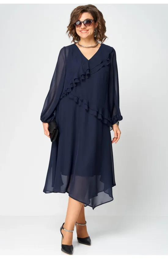 Платье Eva Grant 7122B темно-синий Платье Eva Grant 7122B темно-синий