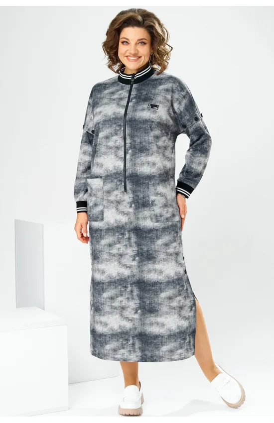 Платье Romanovich 1-2885 сине-серый