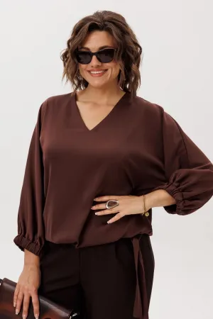 Блузка Anelli 1662 бельгийский шоколад