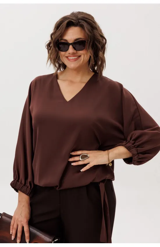 Блузка Anelli 1662 бельгийский шоколад