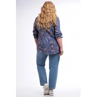 Блузка Таир-Гранд 62443 джинс-газета