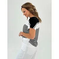 Блузка Condra Deluxe 16246 черно-белый