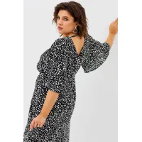 Платье Begimoda 1035 черно-белый