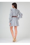 Платье Your Size 2129/164 Серо-голубой в цветы