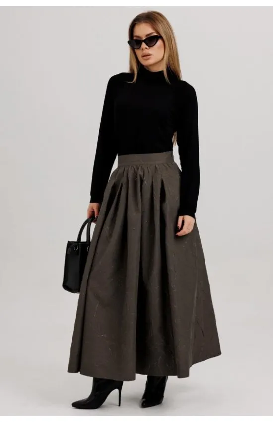 Юбка Faufilure С947 коричнево-серый