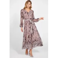 Платье Bazalini 4985 бежевый с рисунком Платье Bazalini 4985 бежевый с рисунком