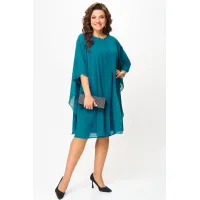 Платье Карина Делюкс М-1390 морская волна