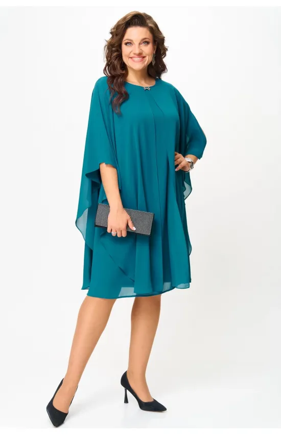 Платье Карина Делюкс М-1390 морская волна