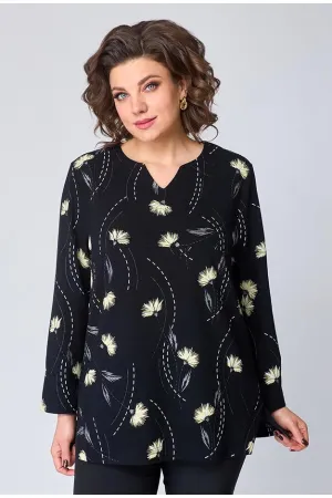 Кофта Zlata 4444 черный василек