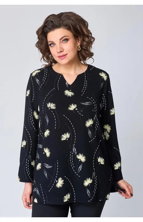 Кофта Zlata 4444 черный василек
