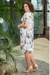 Платье Moda-Versal 2327 молочный+фиолетовый