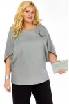 Блузка Элль-Стиль 2436а серый