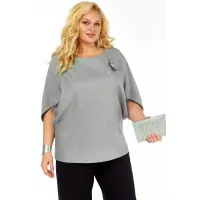 Блузка Элль-Стиль 2436а серый