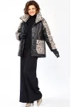 Куртка Lady Secret 7294 черный+леопардовый мех