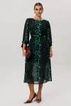 Платье Anelli 1733 Леопардовый изумруд