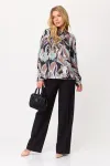 Блузка Talia Fashion 422 бирюза+черный