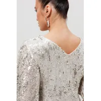 Платье Mislana 1037/1 серебро