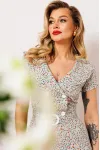 Платье Мода-Юрс 2690 серый цветы