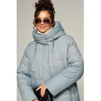 Пальто Beautiful & Free 8022 серо-голубой