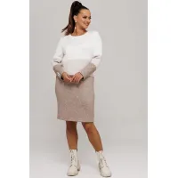 Платье Галеан Cтиль 915 бежевый с коричневым