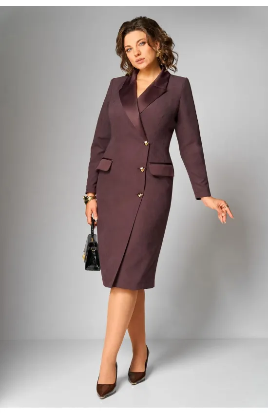 Платье Орхидея Люкс 1626-1 Темно-бордовый