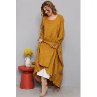 Платье Амулет 9907 горчица 170